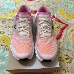 On Running Women's Pink and Peach Gradient Running Shoes